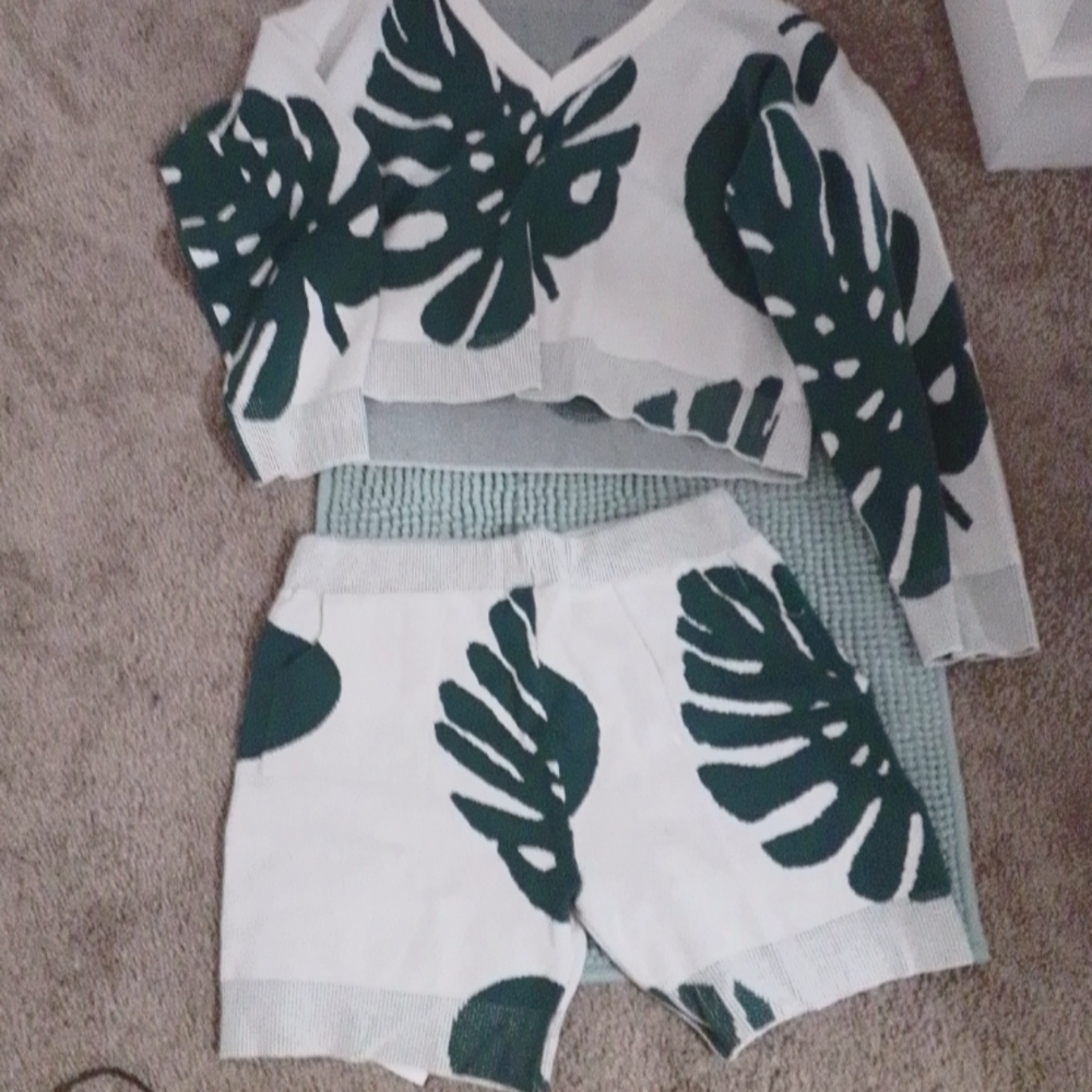 2 piece new sweater short set